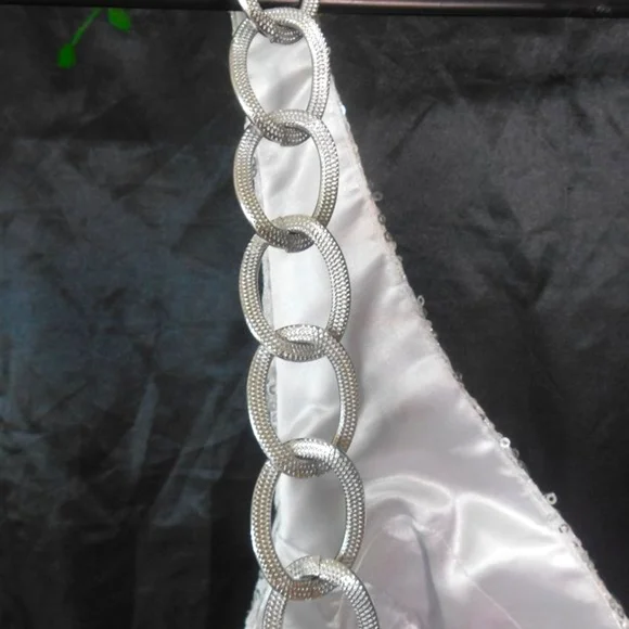 PENDING SALE 🌙 NIGHTMOVES Woman's size 10 Silver sequin formal mini dress - Picture 9 of 16